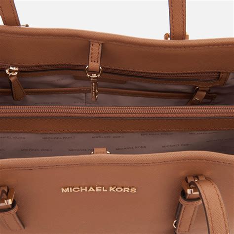 michael michael kors jet set travel large east west tote|mk saffiano leather tote bag.